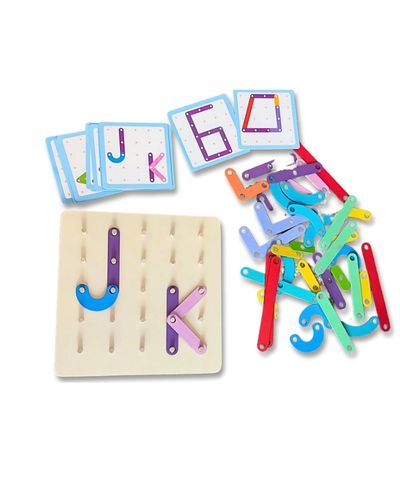 Jeu Montessori 3 ans et plus - Puzzle casse tête - Planche à chevilles pour les tout-petits