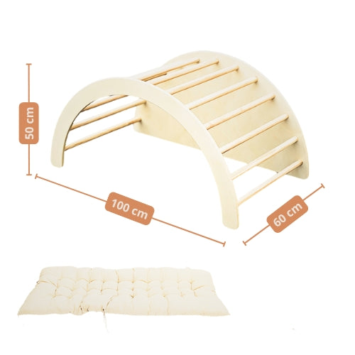 Arche d’Escalade Montessori Multifonction - Évolutive 6-en-1 en Bois | Motricité 3 Mois- 8 ans - JouetApprends
