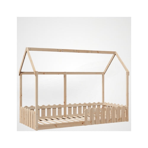 Lit Cabane Montessori 90x190 en Bois Massif pour enfant 2 ans et plus - JouetApprends