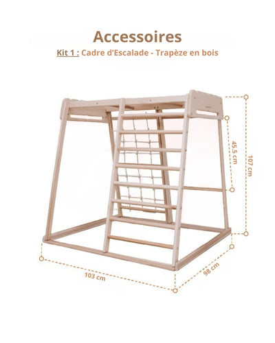 Aire de jeux Intérieur enfant | Jeu Montessori en bois pour Enfants | Escalade 1 an à 5 ans - JouetApprends