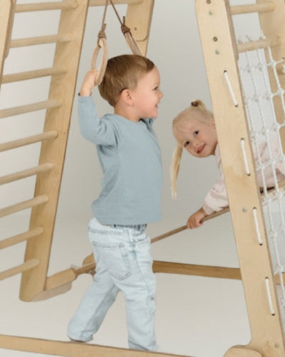 Aire de jeux Intérieur enfant | Jeu Montessori en bois pour Enfants | Escalade 1 an à 5 ans - JouetApprends