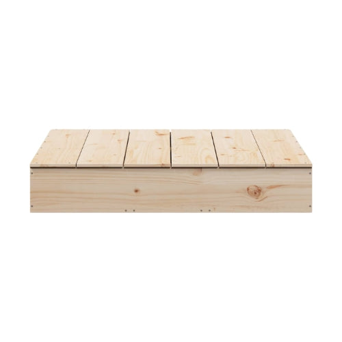 Bac à sable en bois massif avec couvercle intégré – Éveil Montessori pour enfants de 1 à 6 ans au jardin