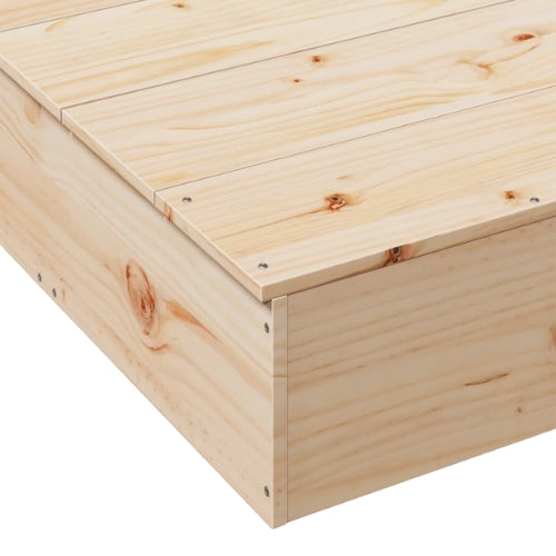 Bac à sable en bois massif avec couvercle intégré – Éveil Montessori pour enfants de 1 à 6 ans au jardin