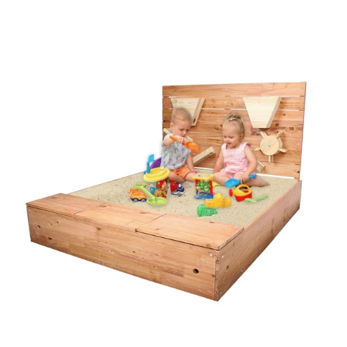 Bac à sable en bois avec couverture | Aire de Jeux d'extérieur pour enfants (1-6 ans)