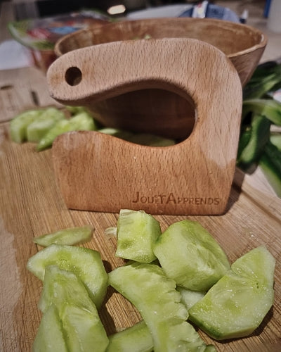 Couteau en bois pour cuisiner avec bébés et enfants - Ustensile cuisine Montessori