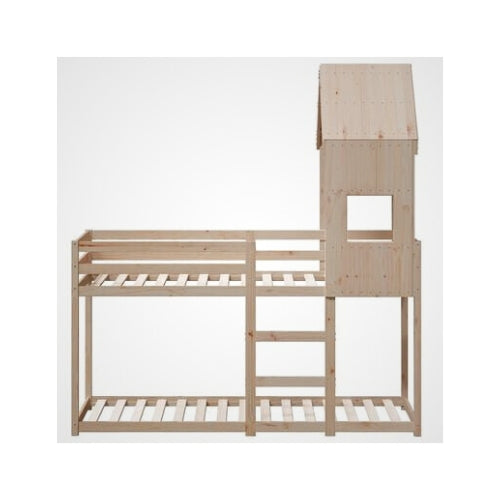 Lit cabane superposé enfant 90 x 190 cm | 80 x 200 cm | 75 x 190 cm en bois massif - JouetApprends