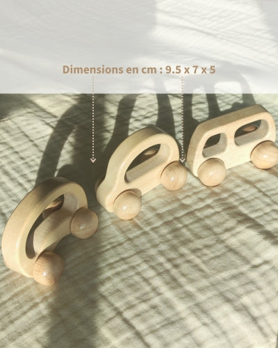 Mini Bolides en bois massif pour Bébé | Petite voiture | Jouet Montessori