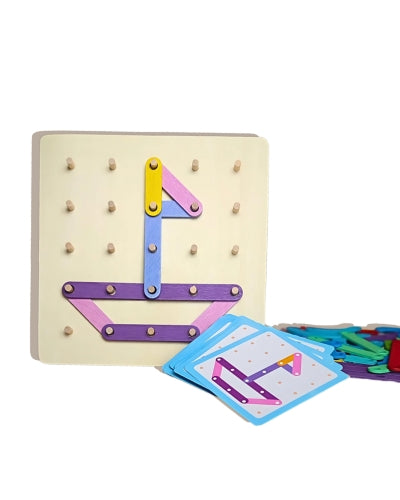 Jeu Montessori 3 ans et plus - Puzzle casse tête - Planche à chevilles pour les tout-petits