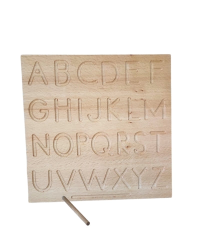 Tablette d'écriture pour enfant | Jeu Montessori en bois | Apprendre à Ecrire en script
