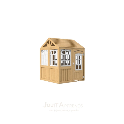 Aire de jeux enfant Montessori - 3 en 1 Balançoire, Toboggan, Cabane en bois modulable - JouetApprends