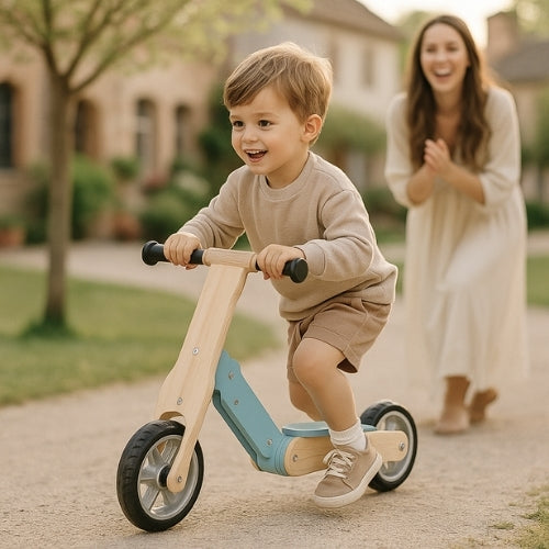 Draisienne évolutive en Trottinette en bois - Enfant 3 à 6 ans - modèle TEM