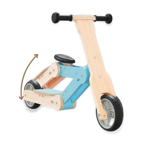 Draisienne évolutive en Trottinette en bois - Enfant 3 à 6 ans - modèle TEM