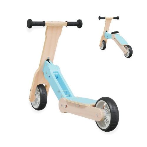 Draisienne évolutive en Trottinette en bois - Enfant 3 à 6 ans - modèle TEM