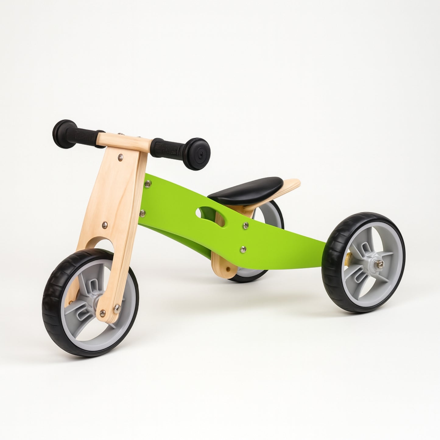 Tricycle évolutif 2-en-1 se Transforme en Draisienne en Bois - Enfant 1-3 ans - modèle BAB - JouetApprends