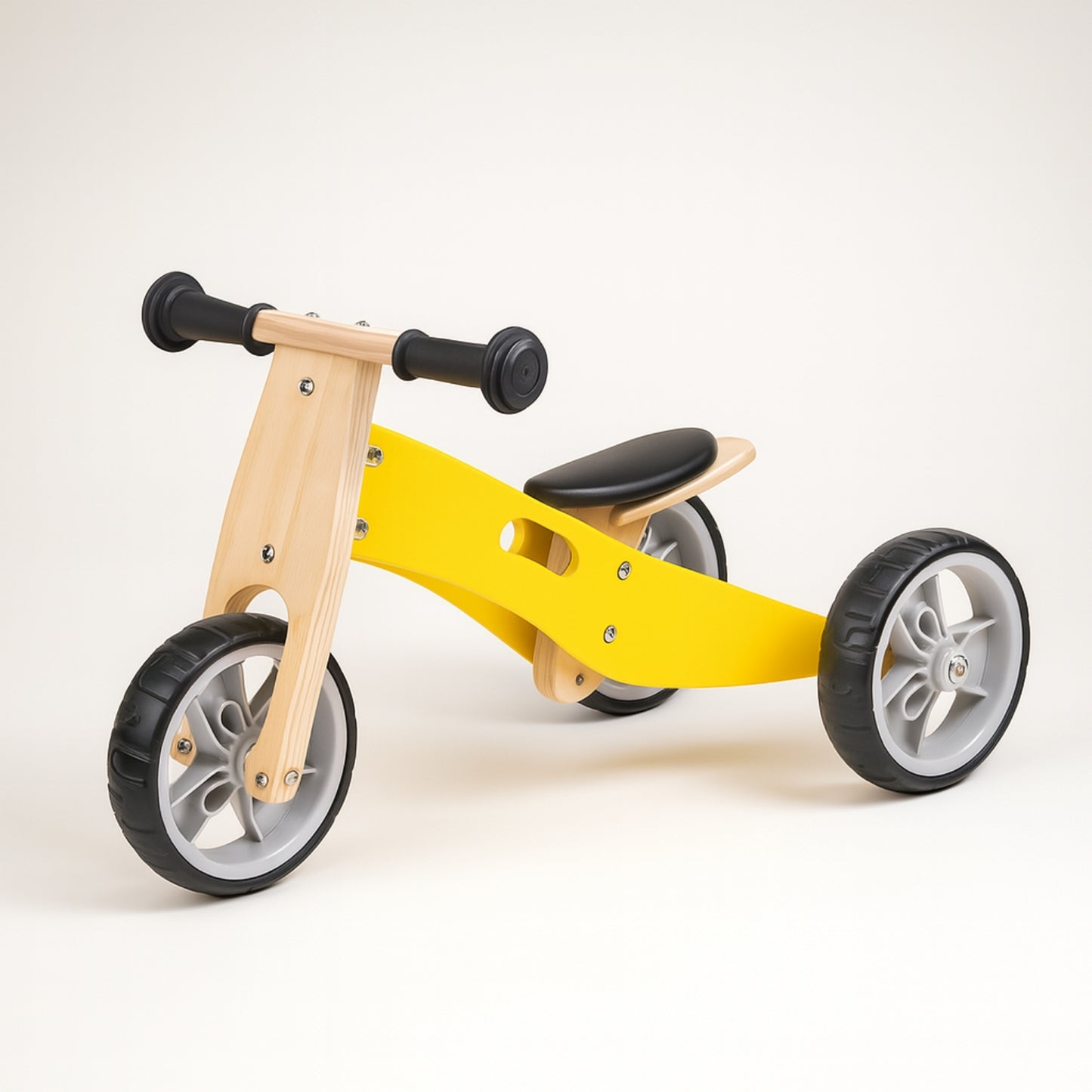 Tricycle évolutif 2-en-1 se Transforme en Draisienne en Bois - Enfant 1-3 ans - modèle BAB - JouetApprends