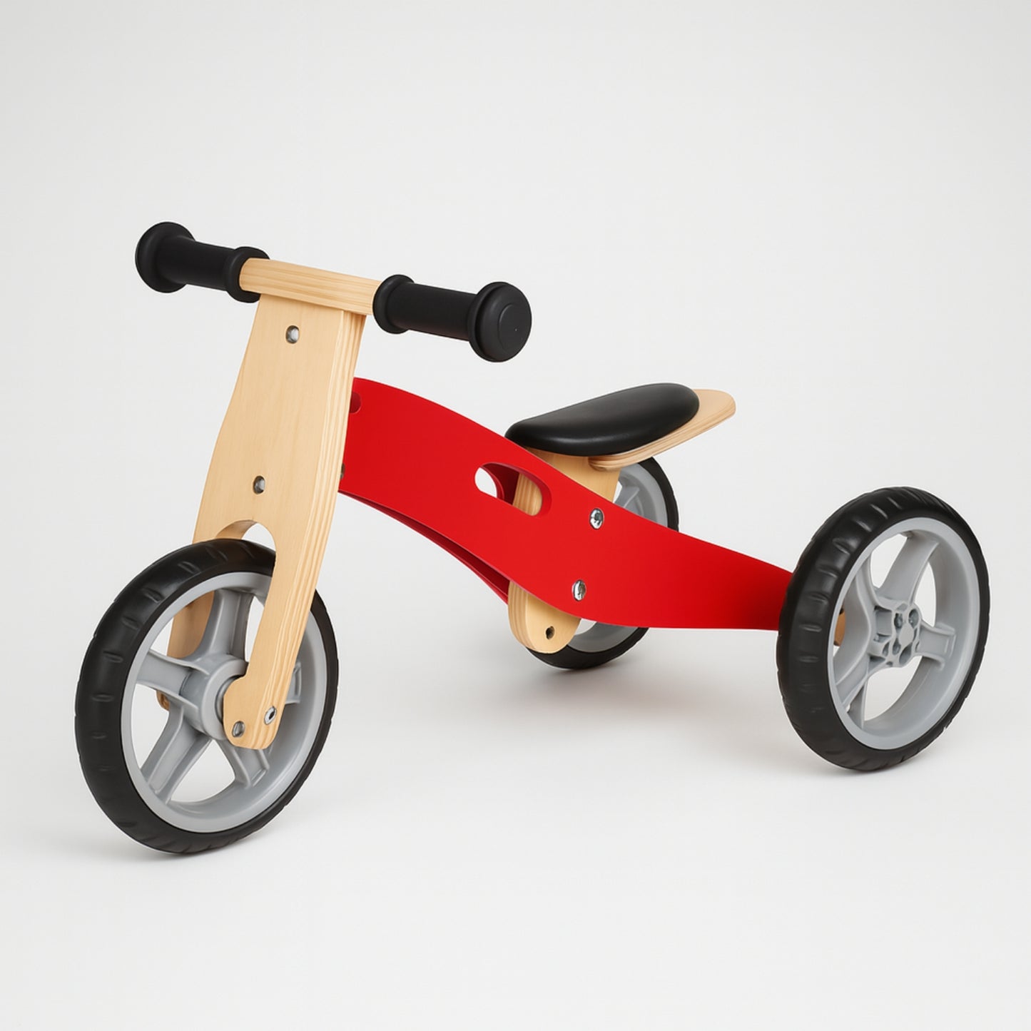 Tricycle évolutif 2-en-1 se Transforme en Draisienne en Bois - Enfant 1-3 ans - modèle BAB - JouetApprends
