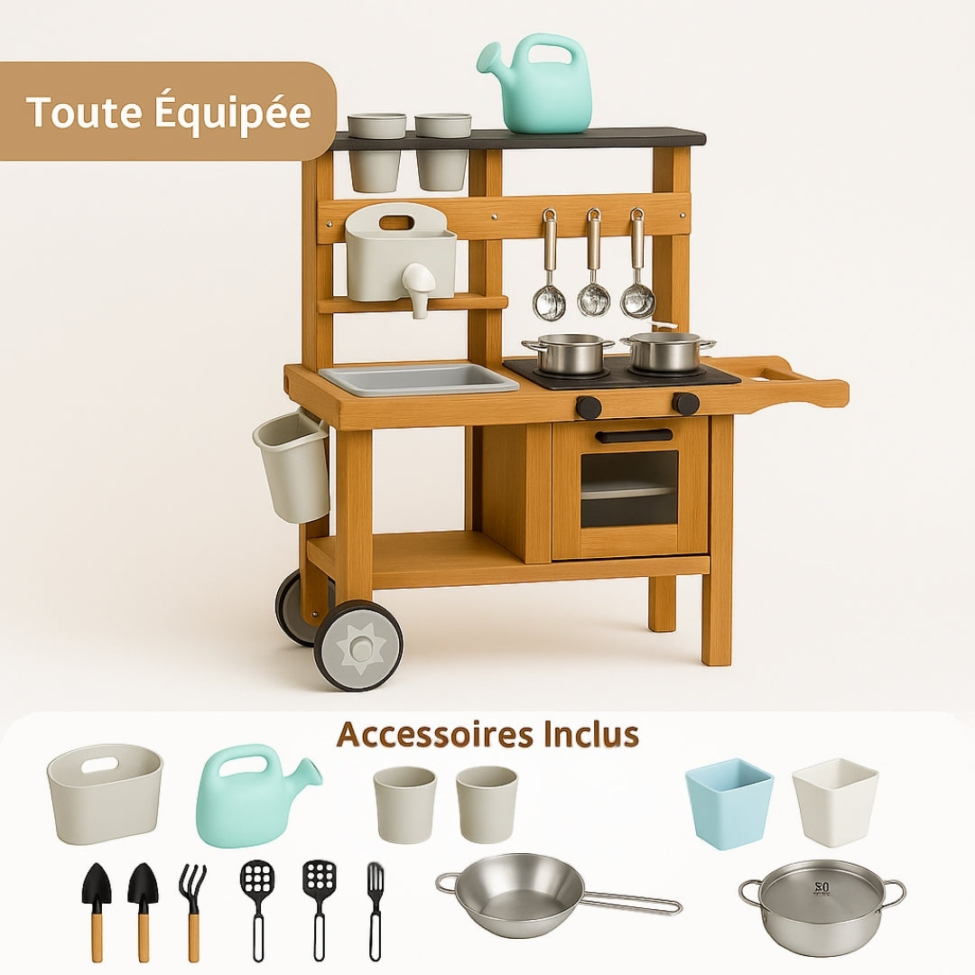 cuisine-exterieur-bois-avec-roues-accessoires-jardinnage-rempotage-four-mud-kitchen-enfant-2-5-6-ans-cadeau-anniversaire-jeux-autonome-montessori-printemps-ete-toute-equipee