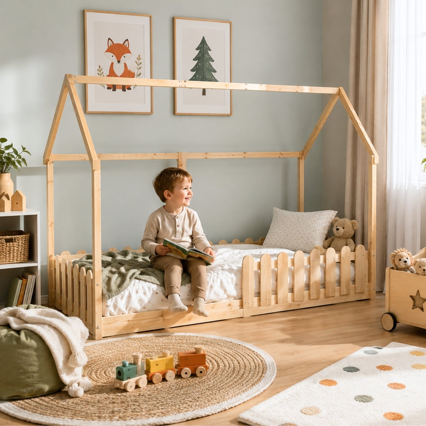 Ma Rentrée Autonome – Pack Montessori 3 ans avec Lit Cabane, Tour d'Observation & Chariot