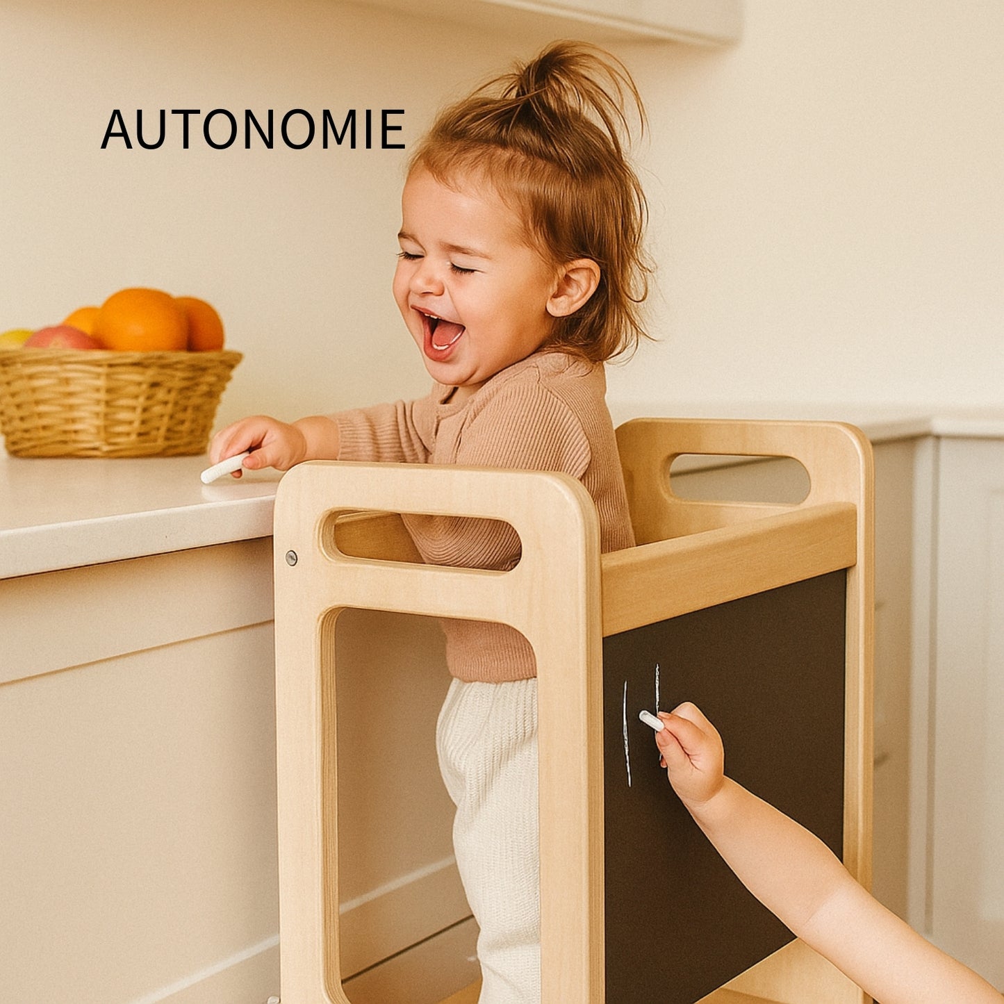 Tour d'observation Enfant Montessori - 3 en 1 - Pliable en Table d'activités - bureau - Tableau dessin - Autonomie apprentissage 12-18 mois à 6 ans - cuisine - JouetApprends
