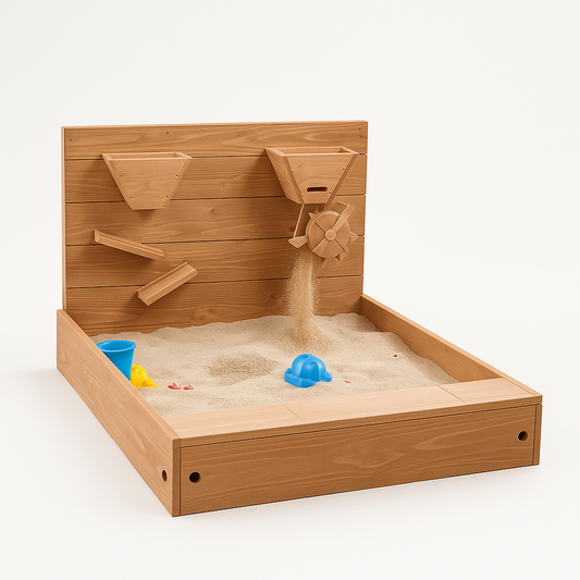 Bac à sable en bois avec couverture | Aire de Jeux d'extérieur pour enfants (1-6 ans)