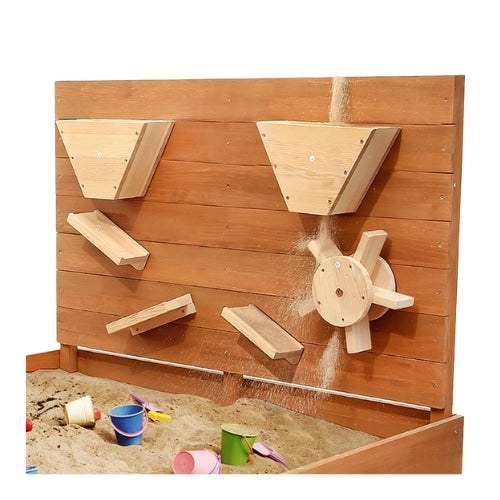 Bac à sable avec banc, 100 x 100 cm, couverture, bois imprégné, bac à sable pour enfants, aire de jeux Bac à sable avec banc, 100 x 100 cm, couverture, bois imprégné, bac à sable pour enfants, aire de jeux