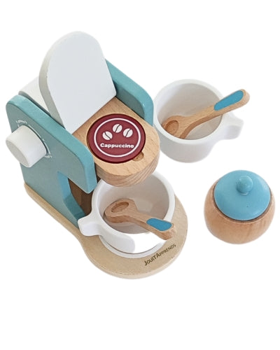 Machine à café enfant - Accessoires dinette en bois - Jouets Montessori 3 ans et plus