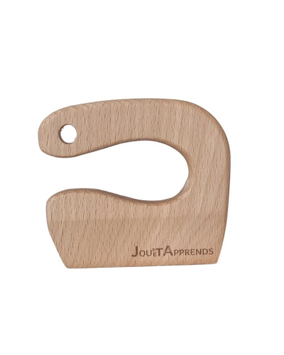 Couteau en bois pour cuisiner avec bébés et enfants - Ustensile cuisine Montessori