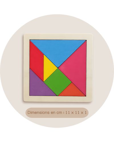 Jeux Puzzle Tangram en bois - Jeux Montessori 4 ans et plus pour enfant