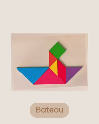 Jeux Puzzle Tangram en bois - Jeux Montessori 4 ans et plus pour enfant