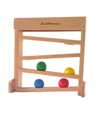 Bébé - Traqueur de balles - Circuit de billes en bois - Jouet Montessori 6 mois et plus