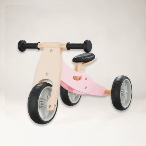 Tricycle évolutif 2-en-1 se Transforme en Draisienne en Bois - Enfant 1-3 ans - modèle BAB