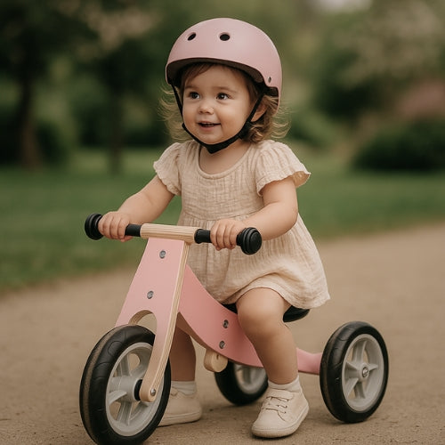 Tricycle 2-en-1 Transformable en Draisienne en Bois - Enfant 1-3 ans - modèle BAB