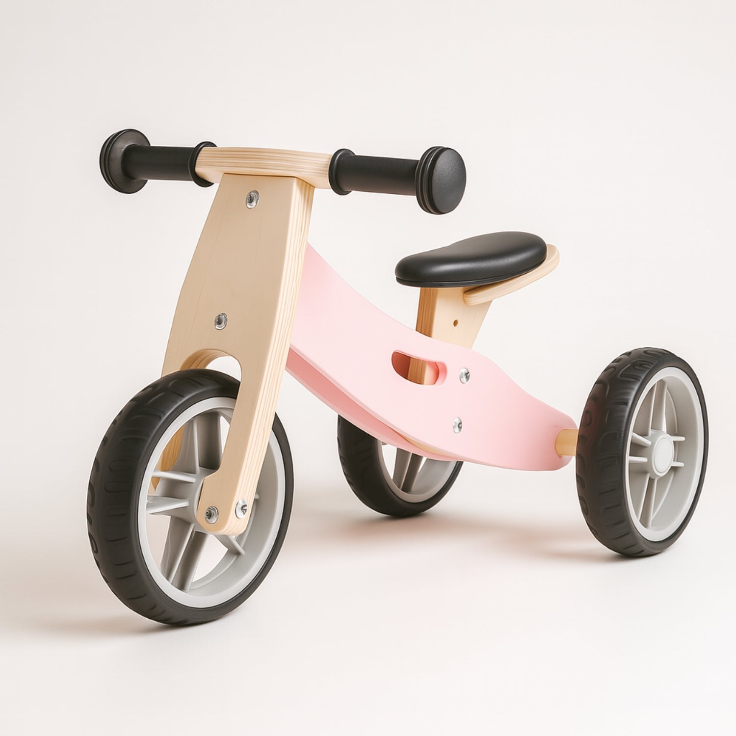 Tricycle évolutif 2-en-1 se Transforme en Draisienne en Bois - Enfant 1-3 ans - modèle BAB - JouetApprends