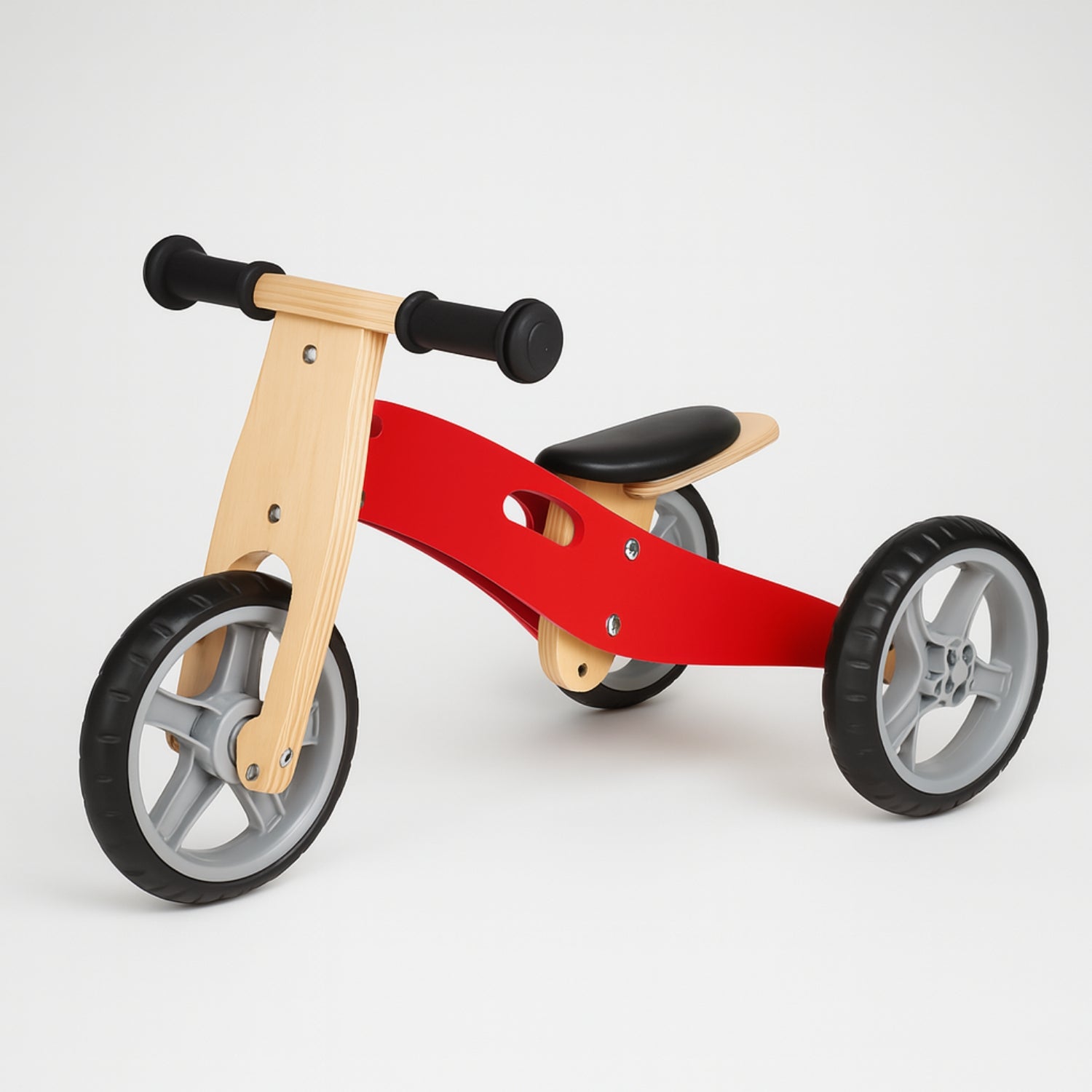 Tricycle évolutif 2-en-1 se Transforme en Draisienne en Bois - Enfant 1-3 ans - modèle BAB - JouetApprends