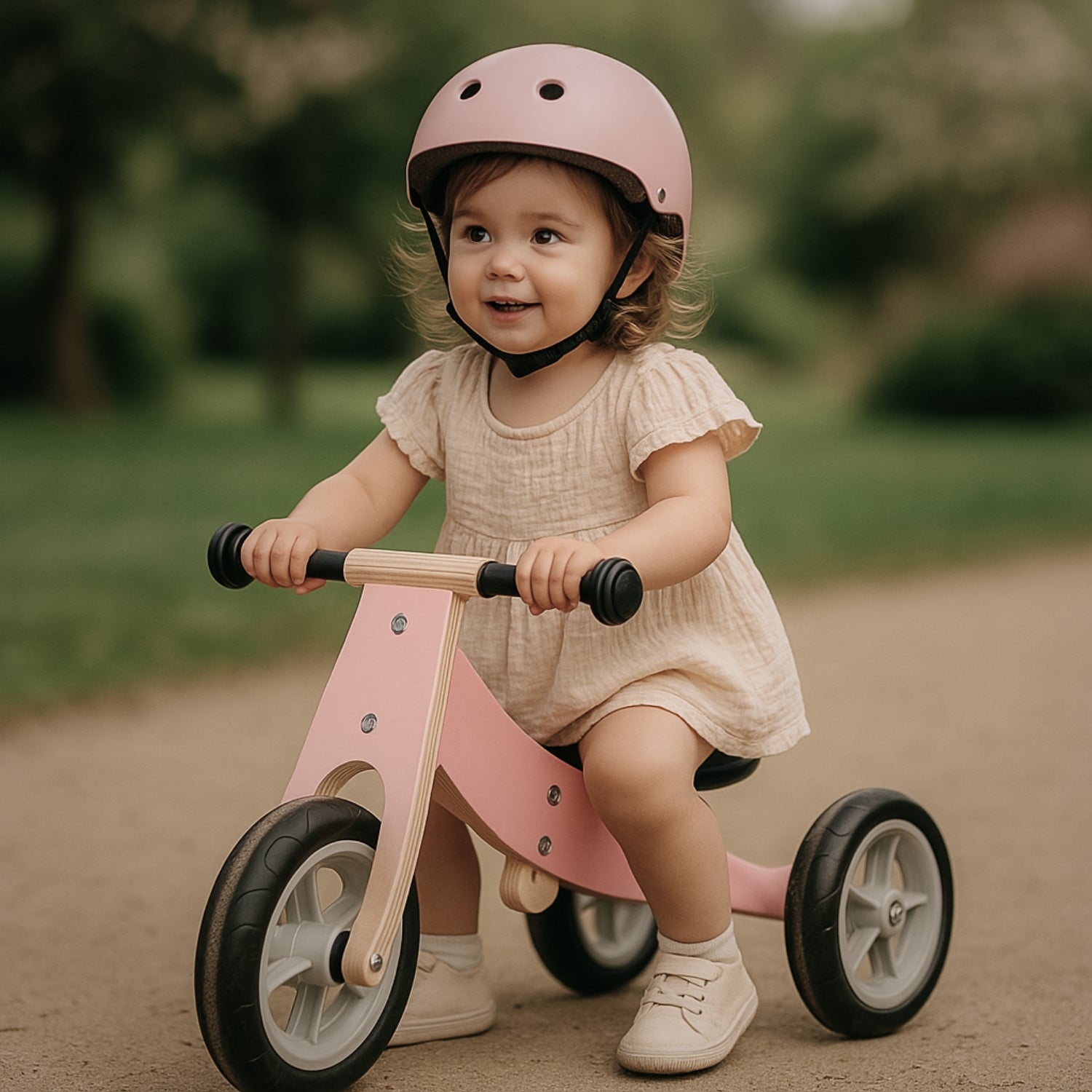 Tricycle évolutif 2-en-1 se Transforme en Draisienne en Bois - Enfant 1-3 ans - modèle BAB - JouetApprends