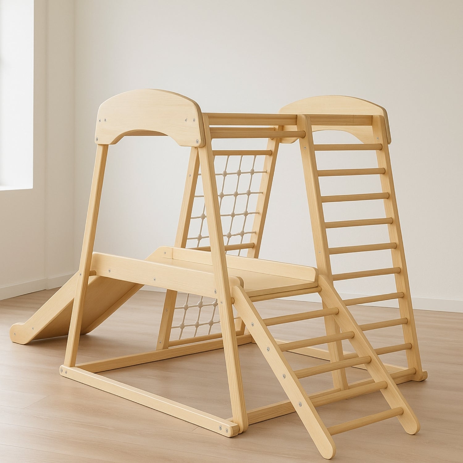 Aire de jeux Intérieur enfant | Jeu Montessori en bois pour Enfants | Escalade 1 an à 5 ans - JouetApprends