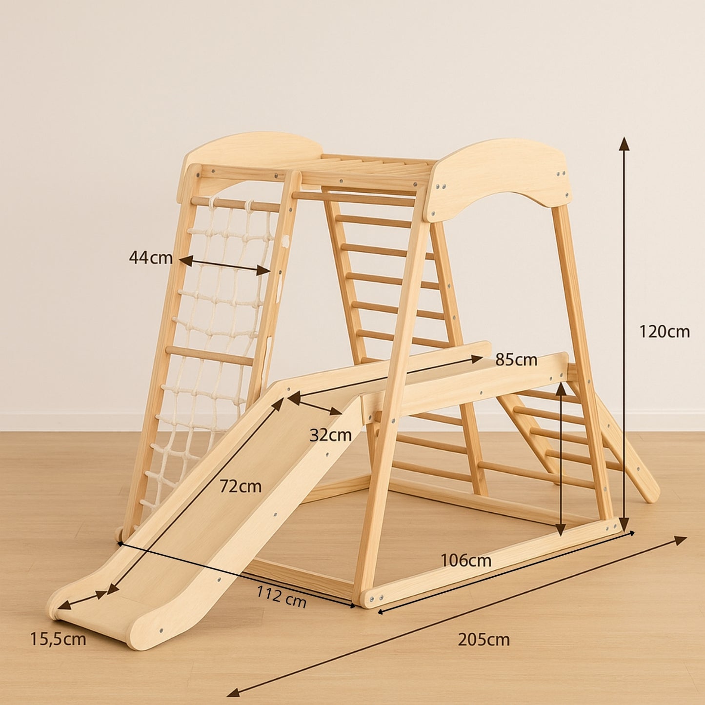 Aire de jeux Intérieur enfant | Jeu Montessori en bois pour Enfants | Escalade 1 an à 5 ans