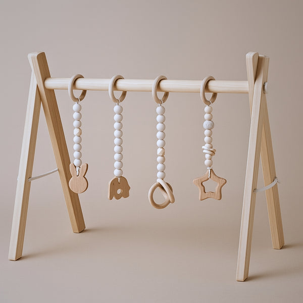 Portique D'Éveil Bébé Bois, Jouet Pour Enfant Arche En Bois, Portique D'Activité De Bébé En Bois, Arche Éveil Bébés Gym, Gymnase D'Activités, Exercice De Coordination & Design Scientifique Et Pliable