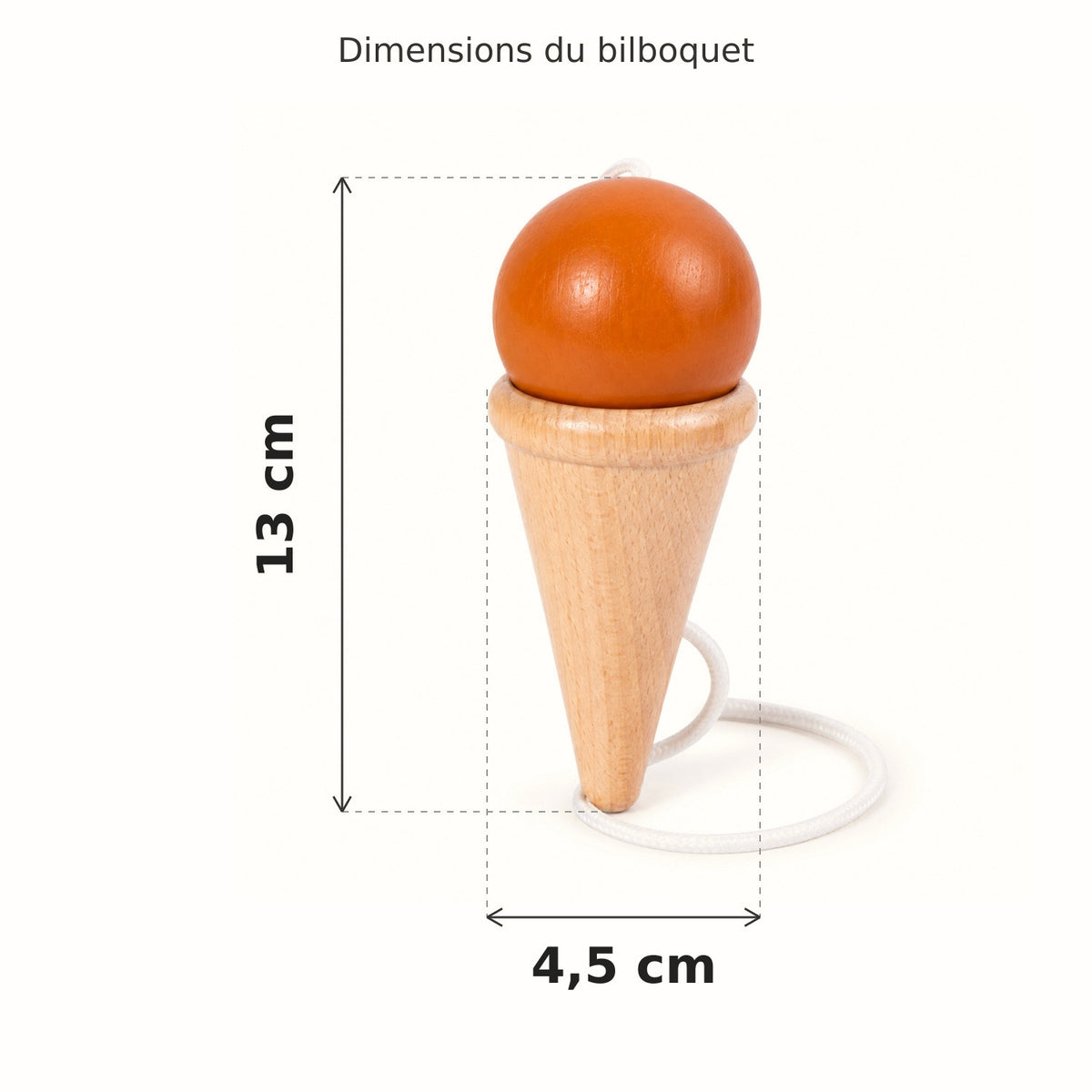Bilboquet en bois – Jeu d'adresse enfant - Le plaisir d’y arriver