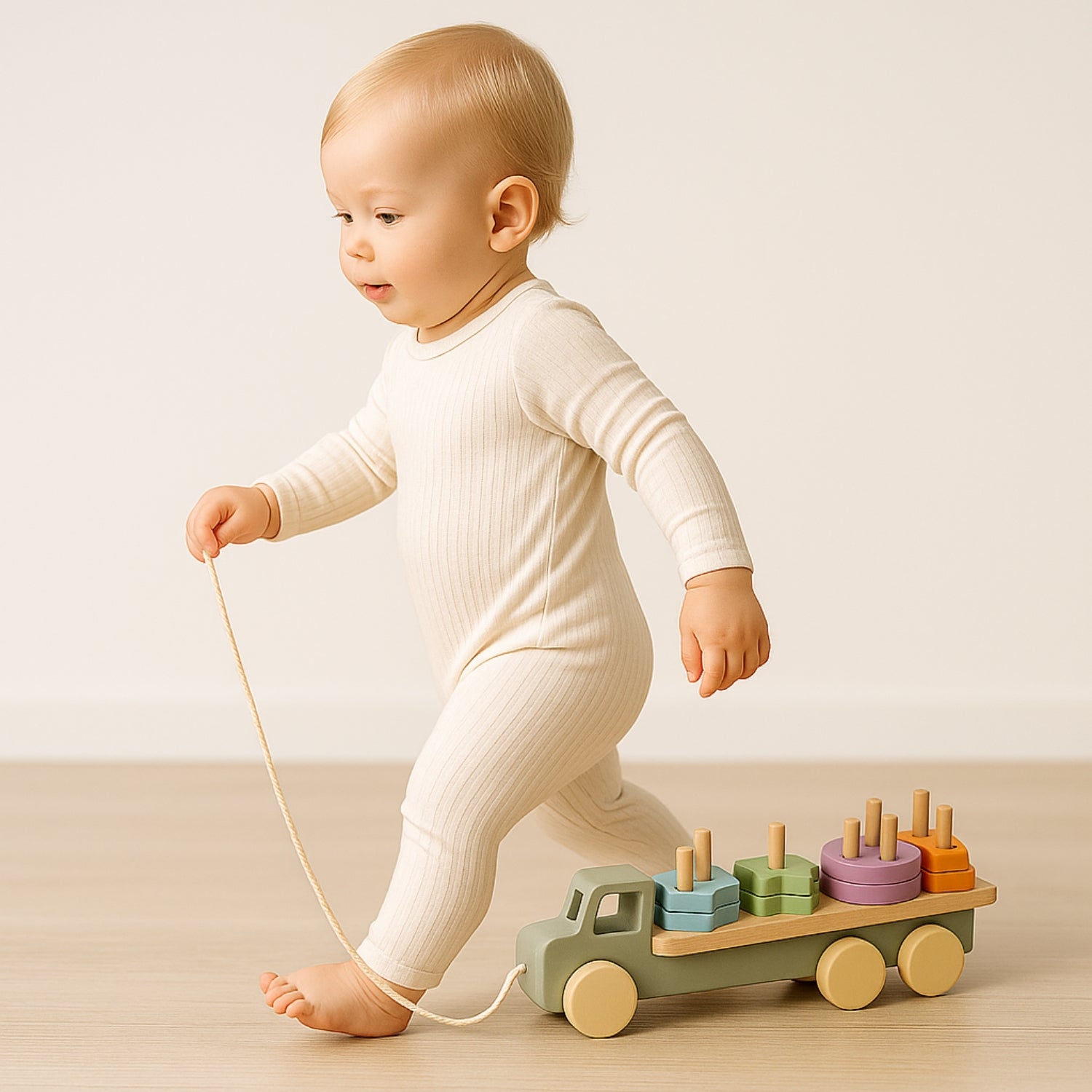 Jeux Montessori 12 18 mois - Jouet à tirer en bois - Camion et Formes à Trier - JouetApprends