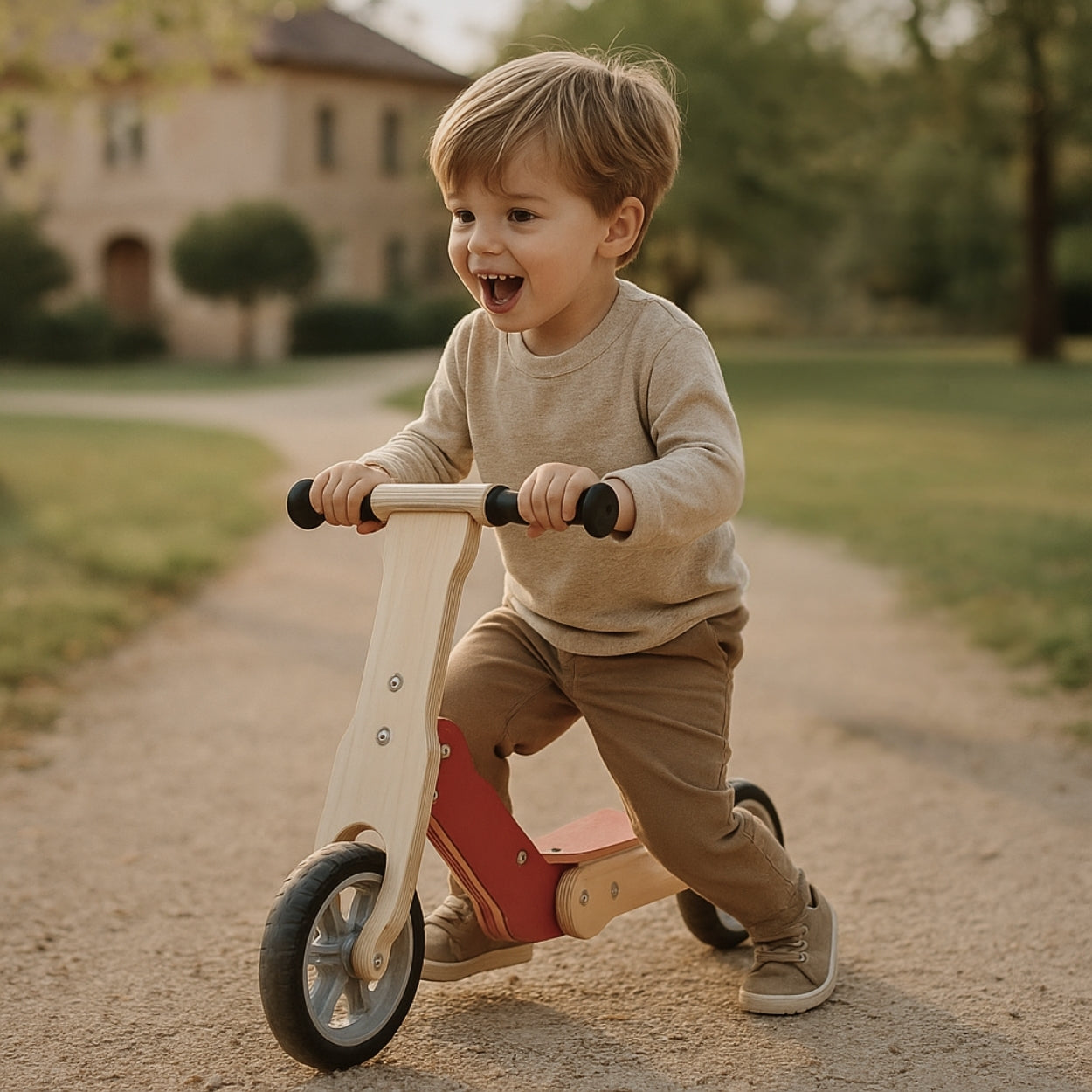 Draisienne évolutive en Trottinette en bois - Enfant 3 à 6 ans - modèle TEM