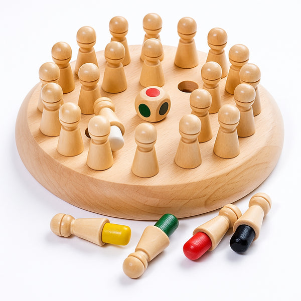 Jeu De Mémoire En Bois Montessori – Jeu D’Association & Observation Pour Enfants 3 4 5 Ans – Jouet Éducatif En Bois Massif – Cadeau Anniversaire Noël