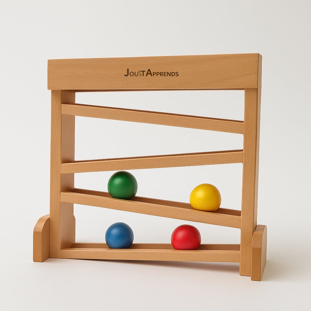 jouet-montessori-bebe-6-9-10-12-24-mois-circuit-balles-bois-naturel-parcours-motricite-stimule-position-assise-joue-apprendre-coordination-couleur