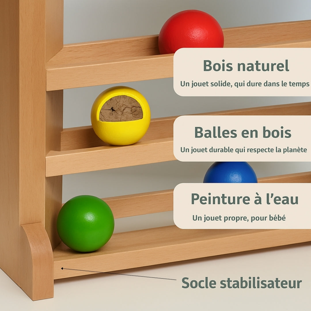 jouet-montessori-bebe-6-9-10-12-24-mois-circuit-balles-bois-naturel-parcours-motricite-stimule-position-assise-coordination-jeux-autonomie
