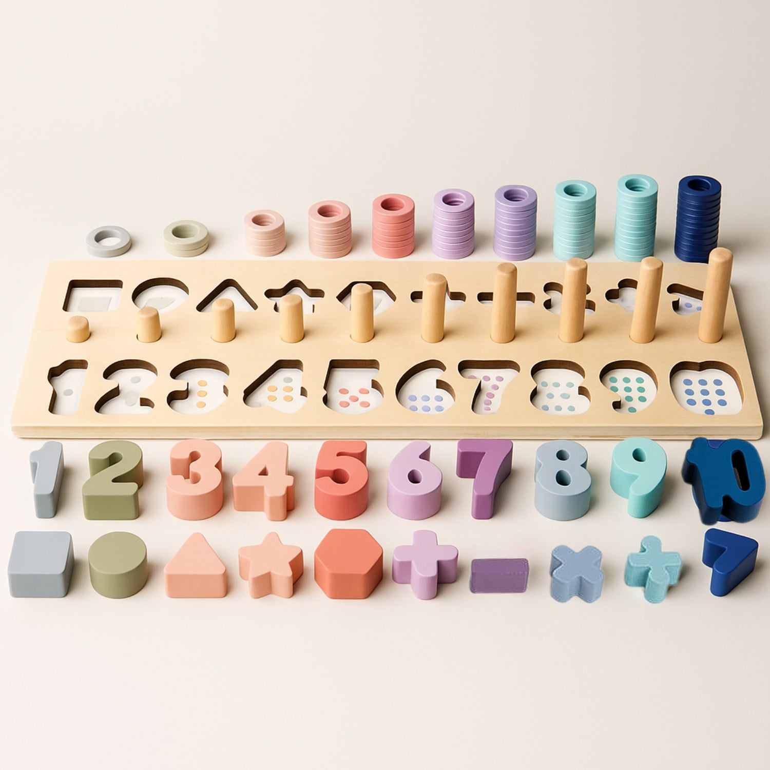 Puzzles en Bois Montessori Chiffres (3-7 ans) - Apprendre à compter et calculer en s'amusant - JouetApprends