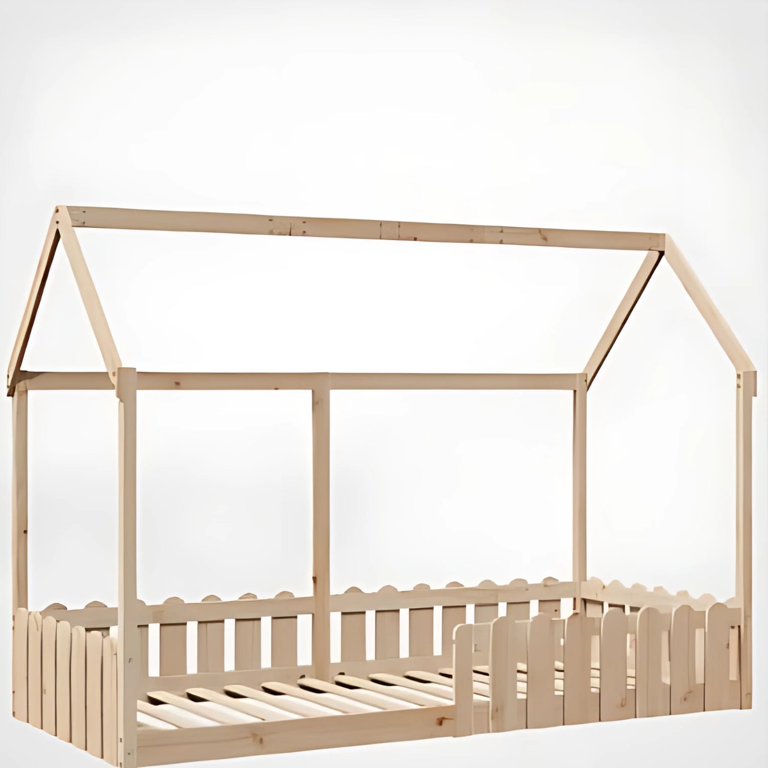 Pack Rentrée Montessori — Lit Cabane Bois + Bibliothèque + Tableau Magnétique Alphabet - JouetApprends