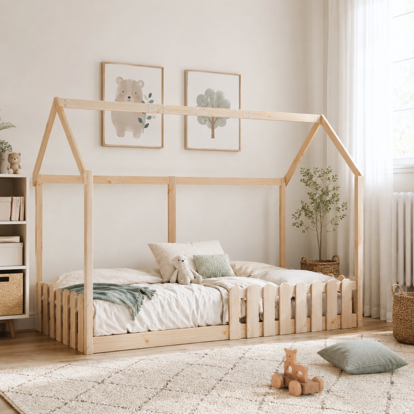 Ma Rentrée Autonome – Pack Montessori 3 ans avec Lit Cabane, Tour d'Observation & Chariot