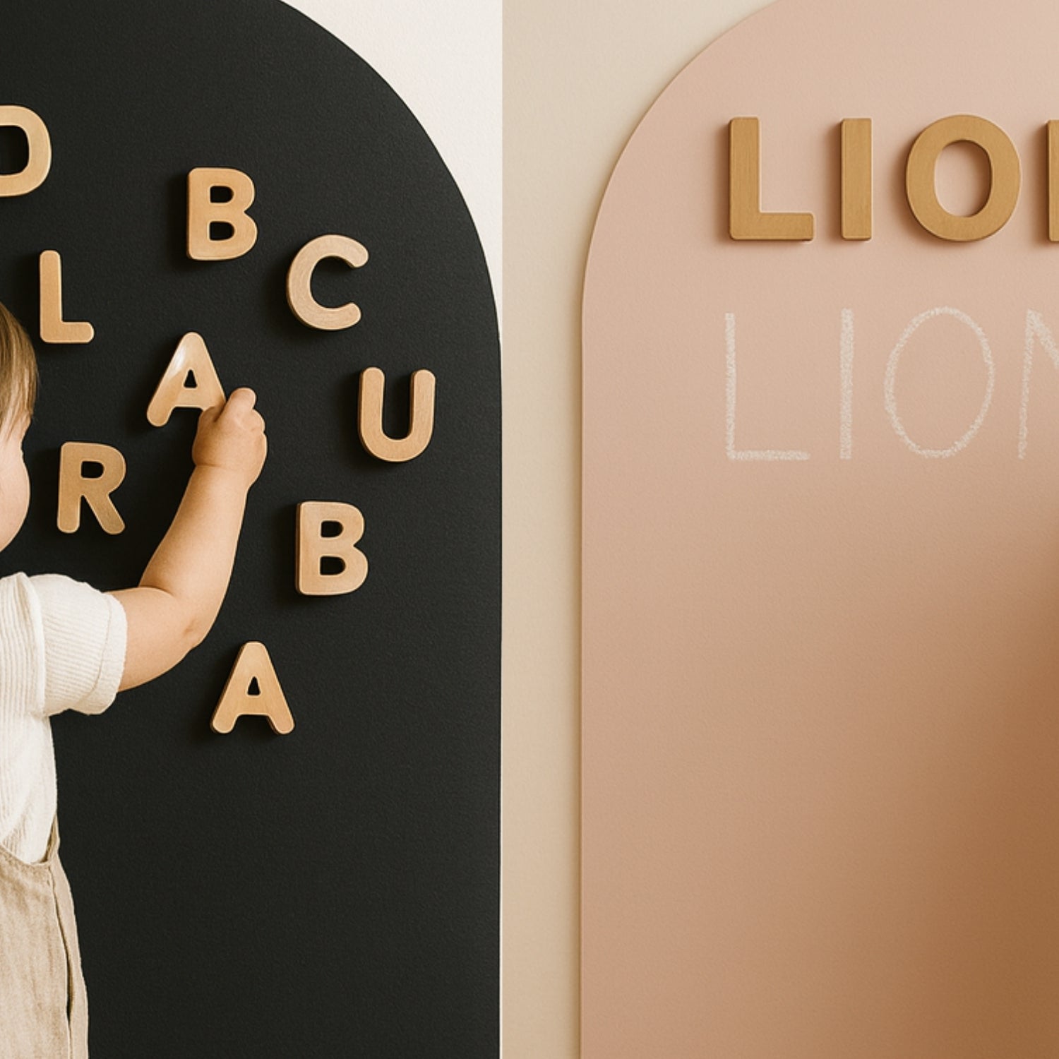 Pack Rentrée Montessori — Lit Cabane Bois + Bibliothèque + Tableau Magnétique Alphabet - JouetApprends
