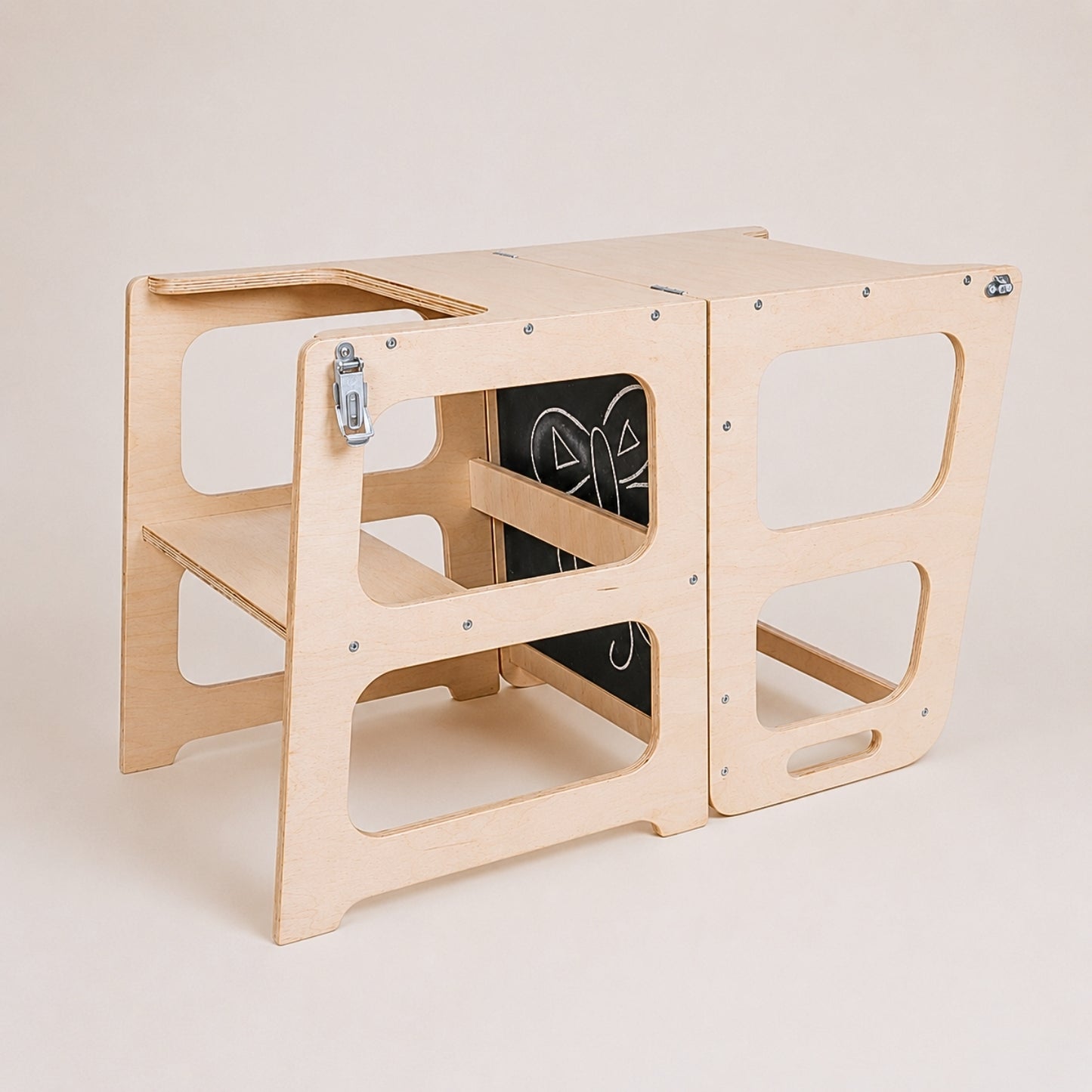 Tour d'observation 3 en 1 - Pliable en Table d'activités - Tableau dessin - Montessori Enfant 18 mois-5 ans