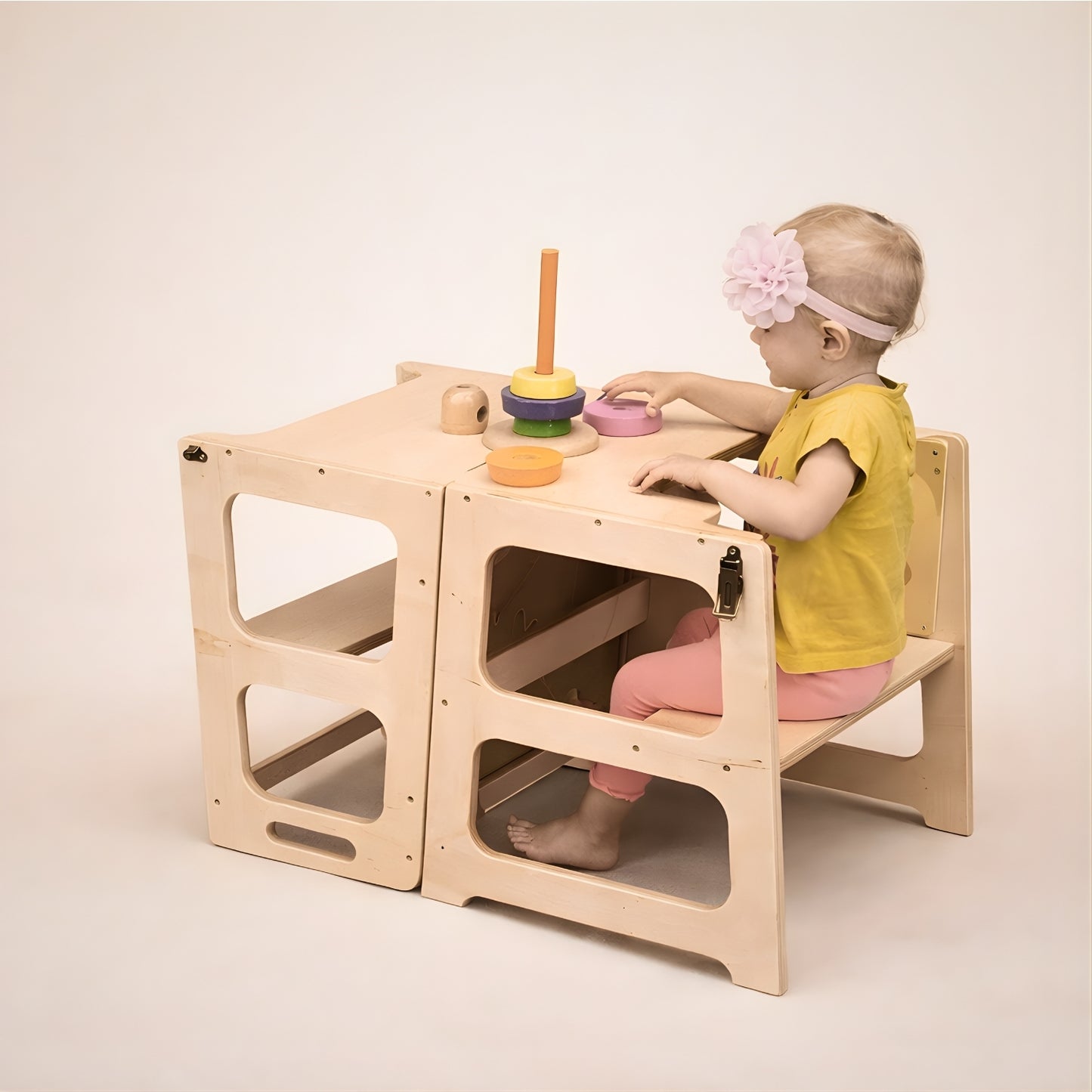Tour d'observation 3 en 1 - Pliable en Table d'activités - Tableau dessin - Montessori Enfant 18 mois-5 ans - JouetApprends